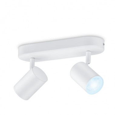 Plafonnier LED Dimmable CCT Smart WiFi+Bluetooth 4.9W Deux Spots WiZ Imageo