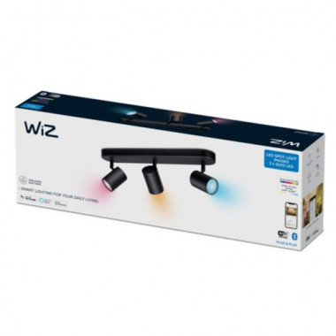 Product van Plafondlamp WiZ Imageo RGB Smart WiFi + Bluetooth LED 4.9W Drie Spotlights Dimbaar