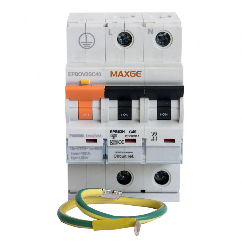 Produkt von Dauerhafter + transienter Überspannungsschutz  MAXGE 2P-Klasse II-15kA-1,5kV