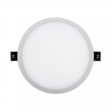 Product van LED Paneel 16W Rond Slim Inbouw Grijs LIFUD Zaag maat Ø135 mm