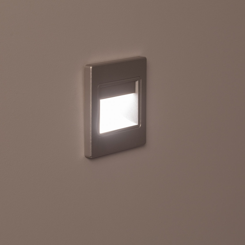 Produit de Balise LED Extérieure 1.5W Encastrable au Mur Randy Grise