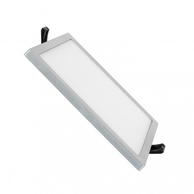 Grey Square Slim 16W (UGR19) LIFUD LED Surface Panel Ø135 mm Cut-Out