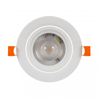 Product of White Round 9W COB Solid Adjustable LED Downlight Ø95 mm Cut-Out