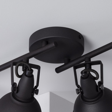 Product of Emer Adjustable Aluminium 4 Spotlight Black Ceiling Lamp 