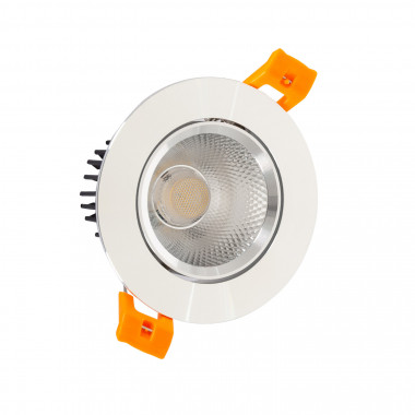 Podhledové Bodové LED Svítidlo 7W Výklopné Kruhové COB  Flicker Free Výřez Ø 70mm Stříbrné