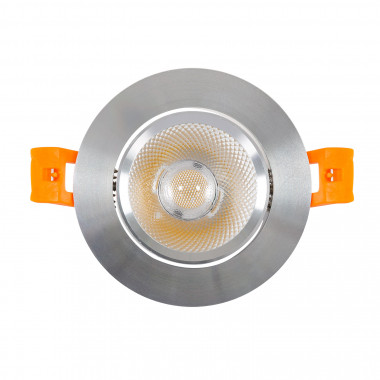 Product of Silver Round 7W (UGR19) Flicker-free COB LED Downlight Ø 70mm Cut-Out