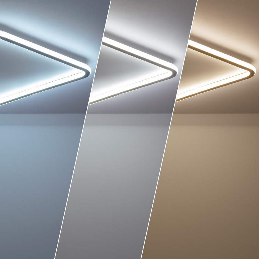 Product van Plafondlamp Allharo Vierkant LED 20W Selecteerbare CCT 400x400 mm