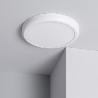 Přisazené Stropní Kruhové 24W LED Svítidlo Ø300 mm Kovový s Bílým Designem