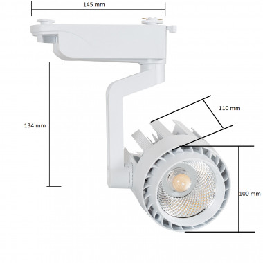 Prodotto da Faretto LED Dora 30W Bianco per Binario Monofase