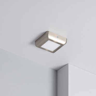 Product PlafondLamp 6W LED  Metaal Vierkant Silver Design  120x120 mm 