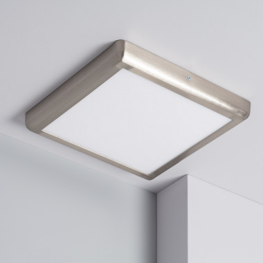 LED-Leuchte 24W Eckig Metall 300x300 mm Design Silber