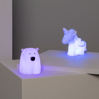 Prodotto da Luce per la Notte LED RGB da Tavolo per Bambini Unicornio Multicolore a Pile