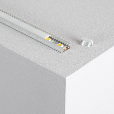 Product 1m Přisazený Hliníkový Profil Dvojitý pro LED pásky do 10mm s průsvitným krytem