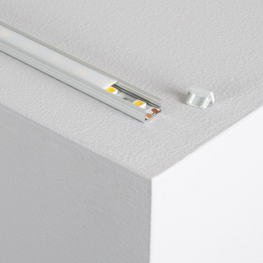 1m Přisazený Hliníkový Profil Dvojitý pro LED pásky do 10mm s průsvitným krytem