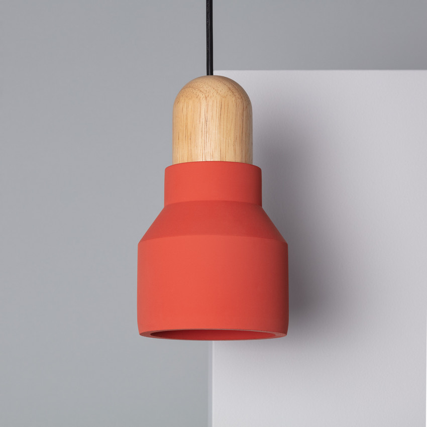 Product van Hanglamp  Beton en Hout Luster