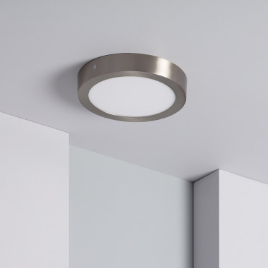 Plafon LED 18W Okrągły Drewniany Ø225 mm Silver