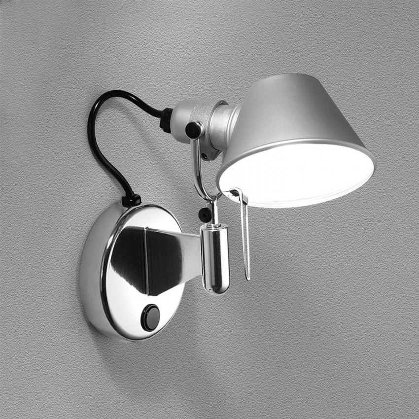 Product van Wandlamp Tolomeo Micro Faretto LED met dimbare schakelaar ARTEMIDE