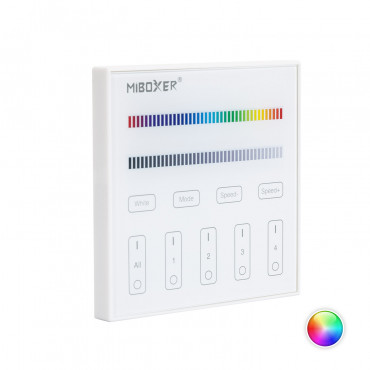Product Télécommande Murale RF 220-240V AC pour Variateur LED RGBW 4 Zones RF MiBoxer T3 