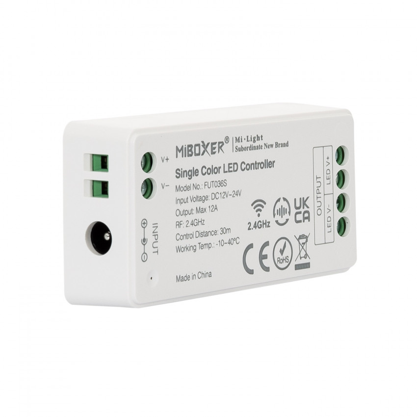 Product van Controller Dimmer LED  Monocolor 12/24V DC MiBoxer FUT036S