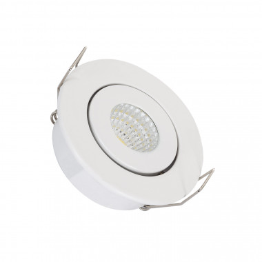 Stropní Podhledové Downlight LED Svítidlo 1W COB Kruhové Nastavitelné v Bílé Výřez Ø 45 mm