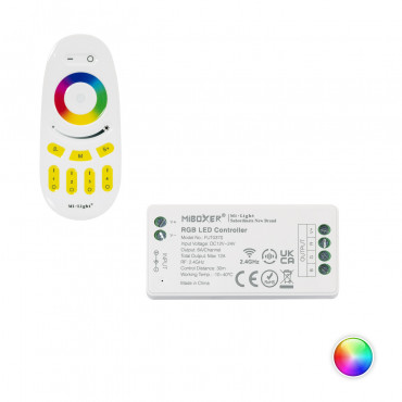 Product Contrôleur Variateur RGB 12/24V DC + Télécommande RF 4 Zones MiBoxer 