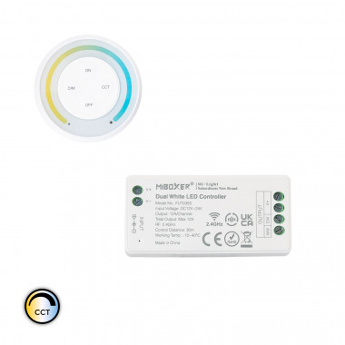 MiBoxer 12/24V DC CCT Dimmer + RF Sunrise Remote Control