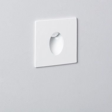 Nástěnné Zápustné 1W LED Svítidlo Adam Čtvercové v Bílé