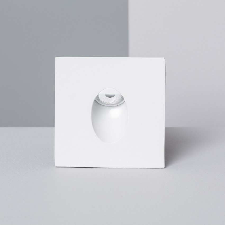 Product of 1W Adam Square Recessed Wall Spotlight in White