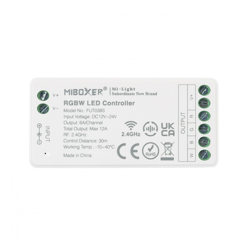 Product of MiBoxer 12/24V DC RGBW Dimmer + 8 Zones RF Remote Control