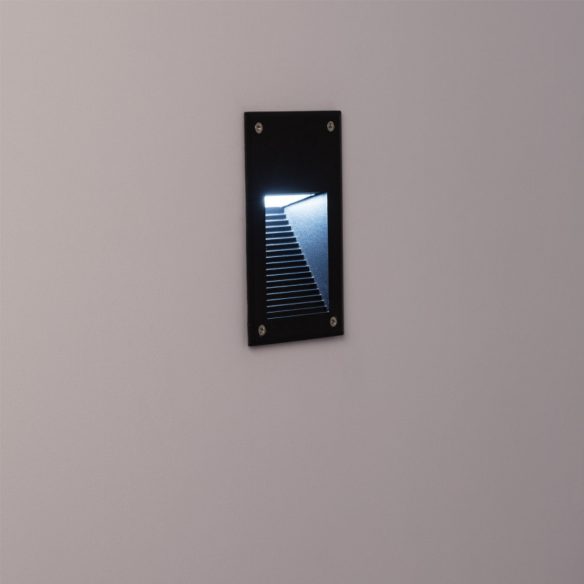 Produit de Balise LED Extérieure 3W Encastrable au Mur Cooper Noire