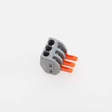 Pack 20 Connettori rapidi a 3 ingressi PCT-213 per cavi elettrici 0,08-4  mm² - Ledkia