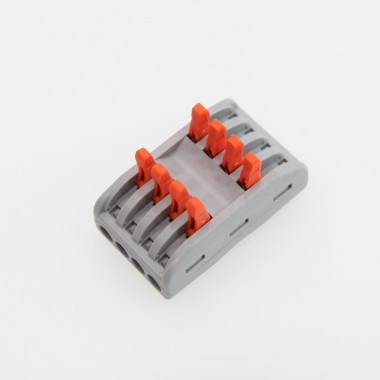 Pack 10 Connettori rapidi 4 ingressi e 4 uscite SPL-4 per la giunzione di  cavi elettrici 0,08-4 mm² - Ledkia