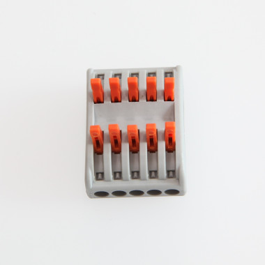 Product van Set van 5 snelkoppelingen 5 ingangen en 5 uitgangen SPL-5 voor elektrische kabel 0,08-4mm².