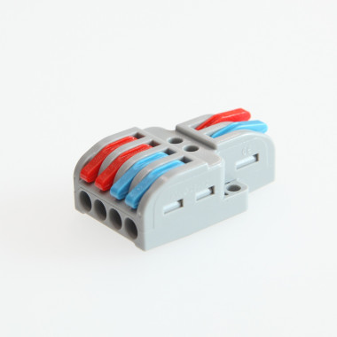 Prodotto da Pack 5 connettori rapidi 4 ingressi e 2 uscite SPL-42 per cavi elettrici 0,08-4 mm²