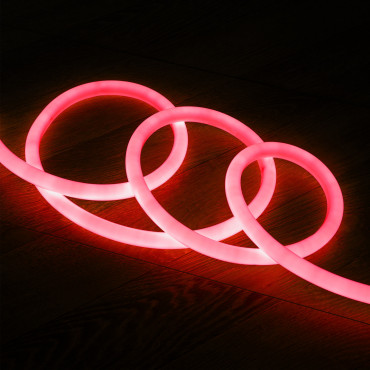 Product Striscia Neon LED Regolabile 220V AC 120 LED/m Circolare 360 Rosso IP67 su Misura ogni 100cm