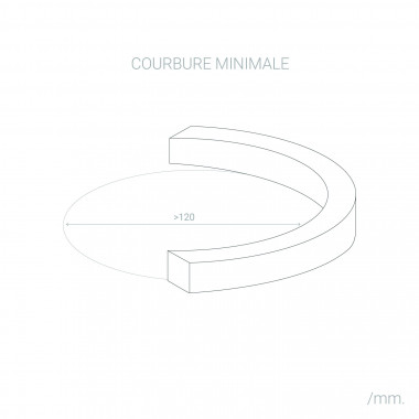 Produit de Néon LED Flexible 360º Rond Dimmable 120LED/m 220V AC Blanc Froid IP67 sur Mesure Coupe tous les 100cm 