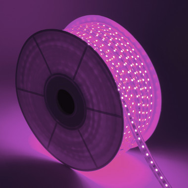 Product van LED Strip Violet Dimbaar 220V AC 60 LED/m 50m In te korten om de 100cm Breedte 14mm
