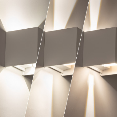 Prodotto da Applique da Parete Esterni LED 6W Alluminio Illuminazione Doppia Luce Eros Bianco