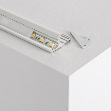 Product Aluminium profiel voor traptreden dubbele verlichting 1m voor twee LED strips tot 10 mm