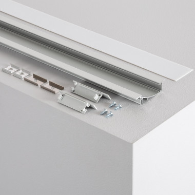 Product van Inbouw Profiel Aluminium 1m Diffuus Licht voor LED Strips tot 10 mm