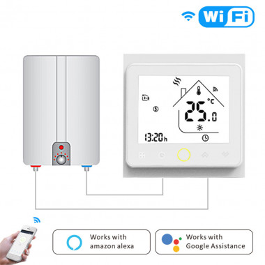 Product of White Programmable Thermostat for Heating WiFi