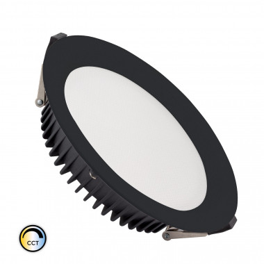 SAMSUNG New Aero Slim Black 50W LED Downlight Selectable CCT 130 lm/W Microprismatic (UGR17) LIFUD Ø 200 mm Cut-Out