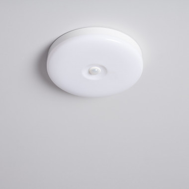 Přisazené Stropní LED Svítidlo 12W Kruhové Ø216 mm Flicker Free se Senzorem Pohybu PIR a Soumrakovým Senzorem