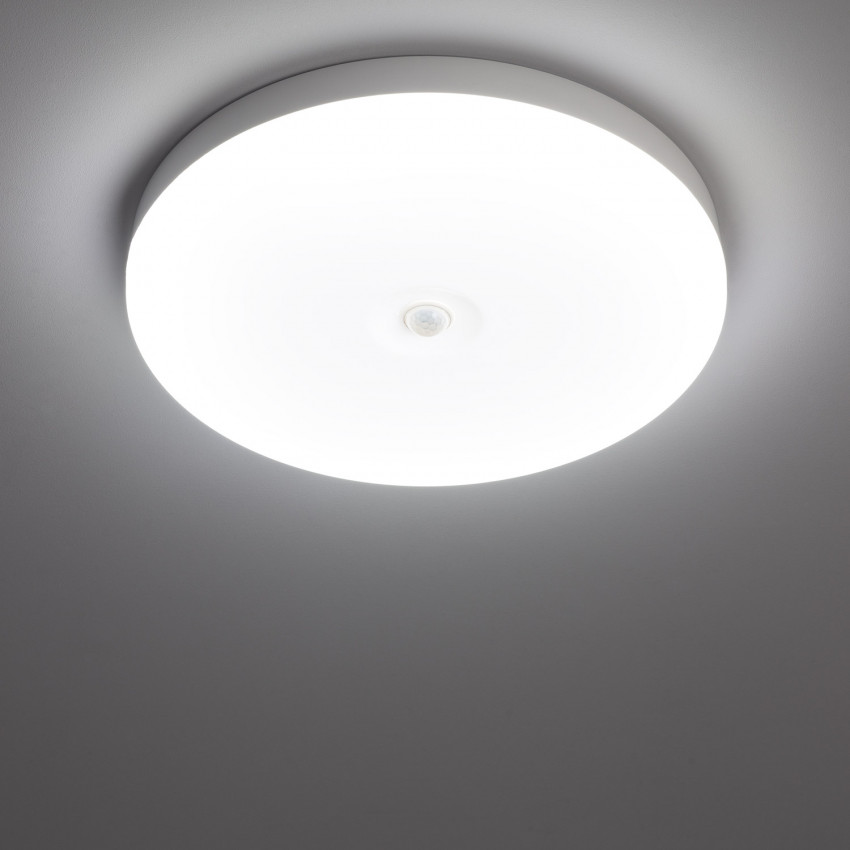 Produkt od Přisazené Stropní LED Svítidlo 18W Kruhové Ø290 mm Flicker Free se Senzorem Pohybu PIR a Soumrakovým Senzorem