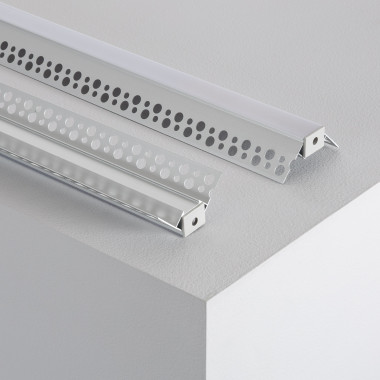 Prodotto da Profilo in Alluminio integrazione in Cartongesso per Angoli Esterni Striscia LED fino a 8mm