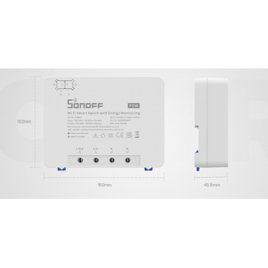 Produit de Interrupteur WiFi Compteur d'Énergie SONOFF POWR3 25A 