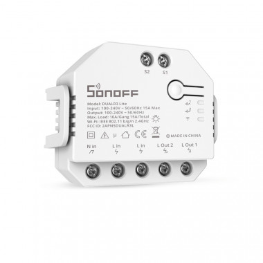 WiFi Vypínač Kompatibilní s Běžným Dvojitým Vypínačem SONOFF Dual R3 Lite 15A