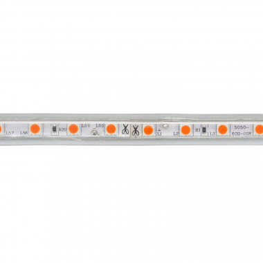 Prodotto da Striscia LED 220V AC 60 LED/m Arancione IP65 su Misura Larghezza 14mm Taglio ogni 100cm  
