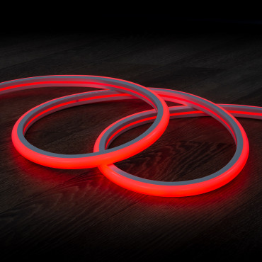 Product Striscia LED Neon 7.5 W/m Regolabile 220V AC 120 LED/m Semicircolare 180º Rosso IP67 su Misura Taglio ad ogni 100 cm