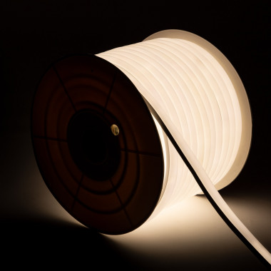 Produkt von LED-Streifen Neon 7.5W/m Dimmbar 220V AC 120 LED/m Halbrund 180º Neutrales Weiss IP67 nach Mass Schnitt alle 100 cm